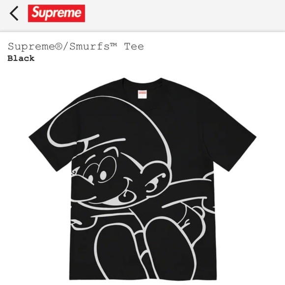 supreme smurfs tee